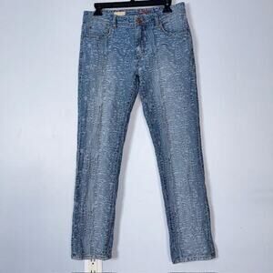 Pilcro Straight Leg Jeans Five Pockets  Wash Blue Size 28